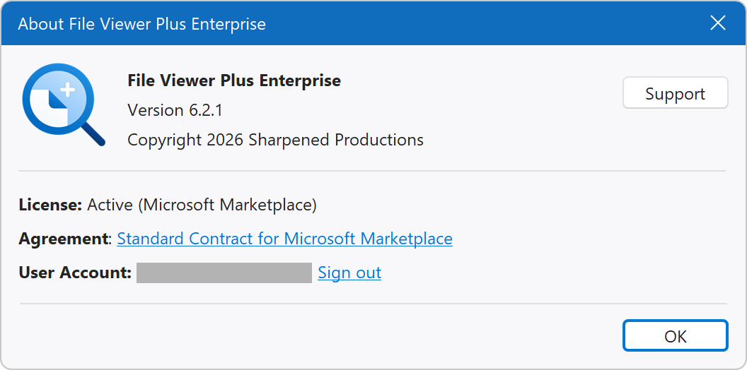 File Viewer Plus Enterprise About Window