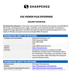 File Viewer Plus Security Overview