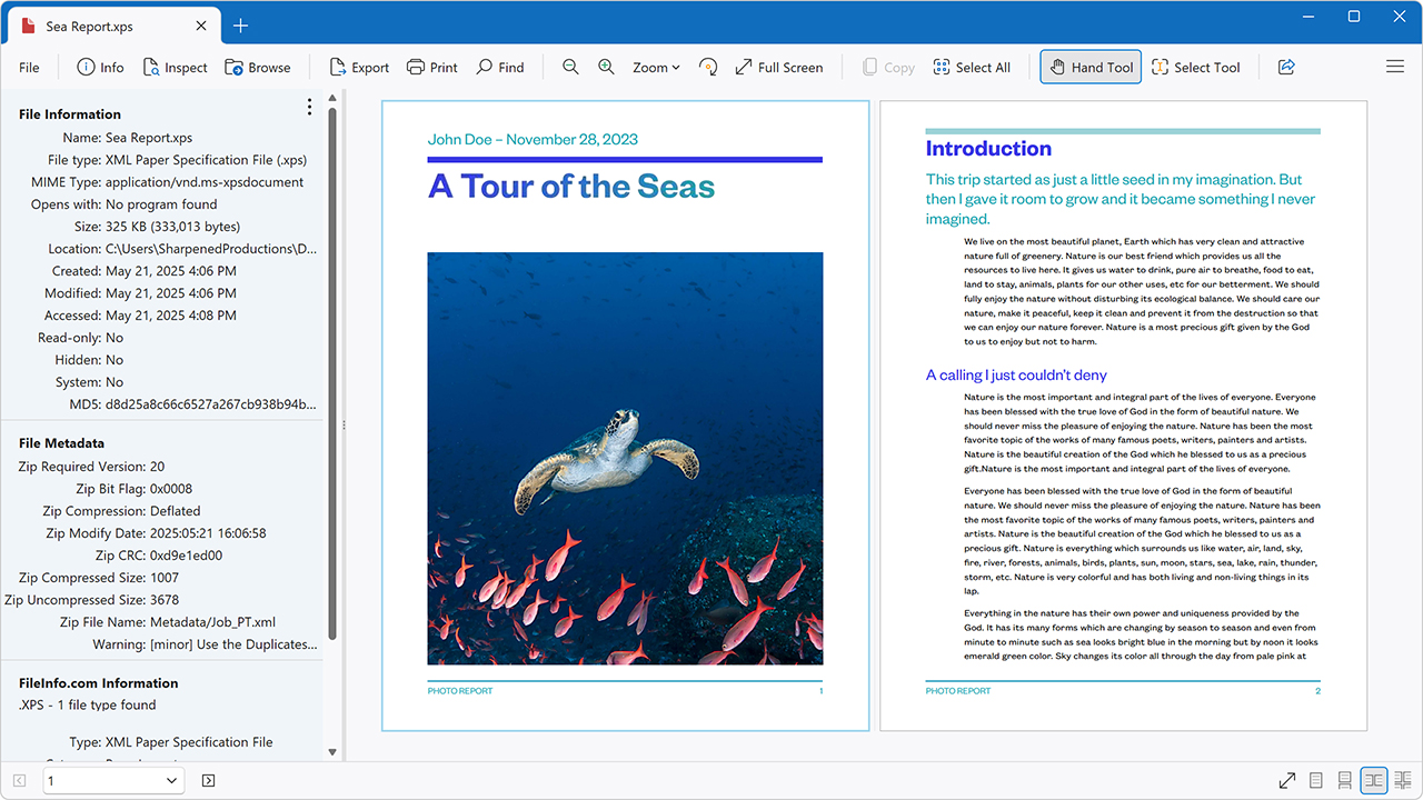 View XPS Documents