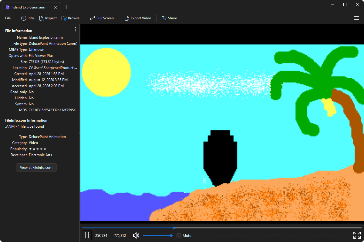 ANM file open in File Viewer Plus 6