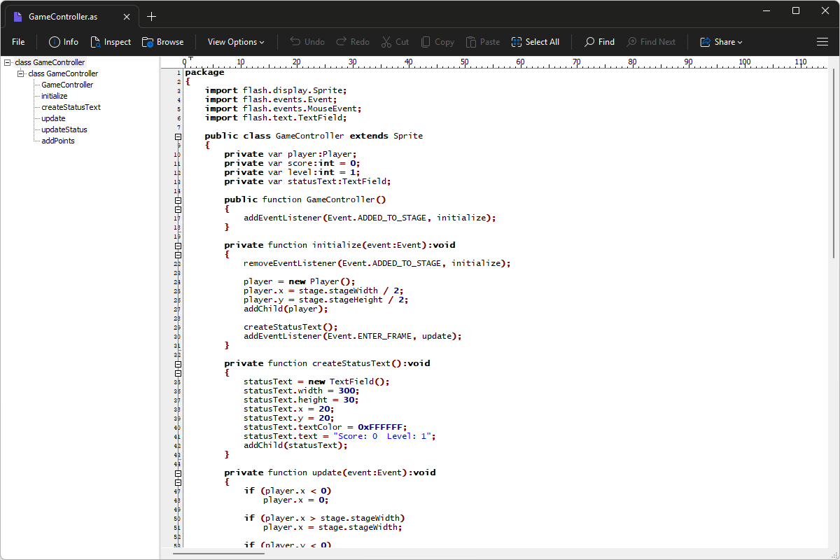 AS file open in File Viewer Plus 6