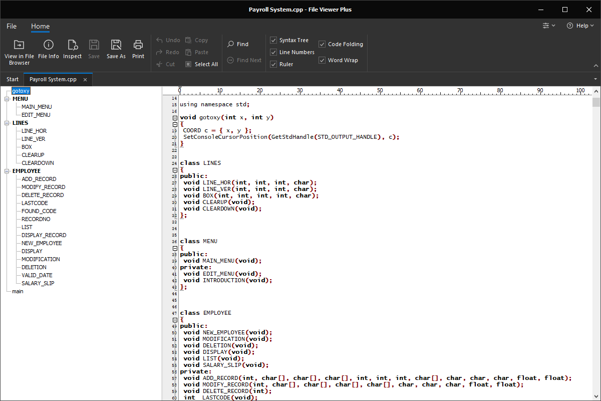 header file vs cpp