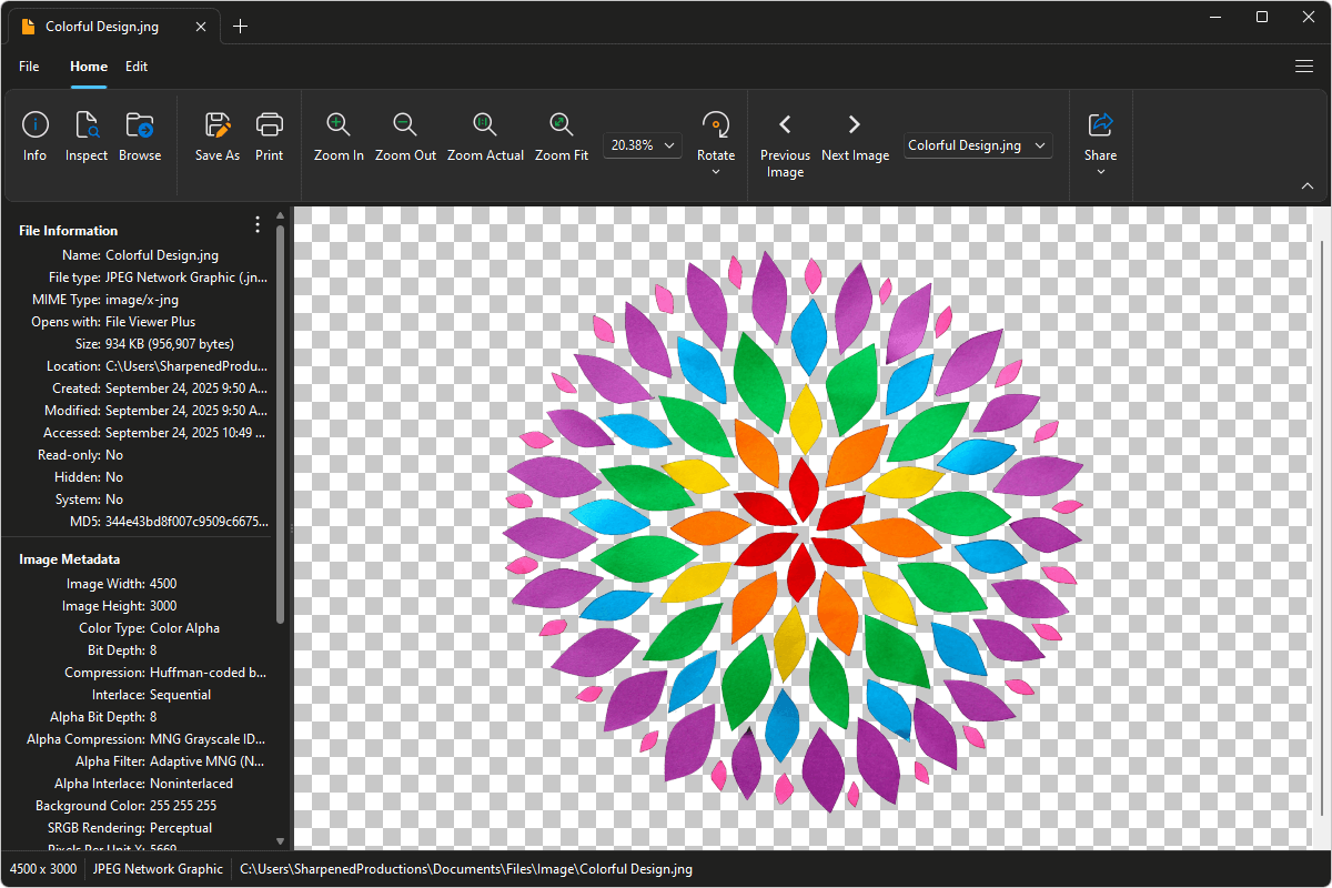 JNG file open in File Viewer Plus 6