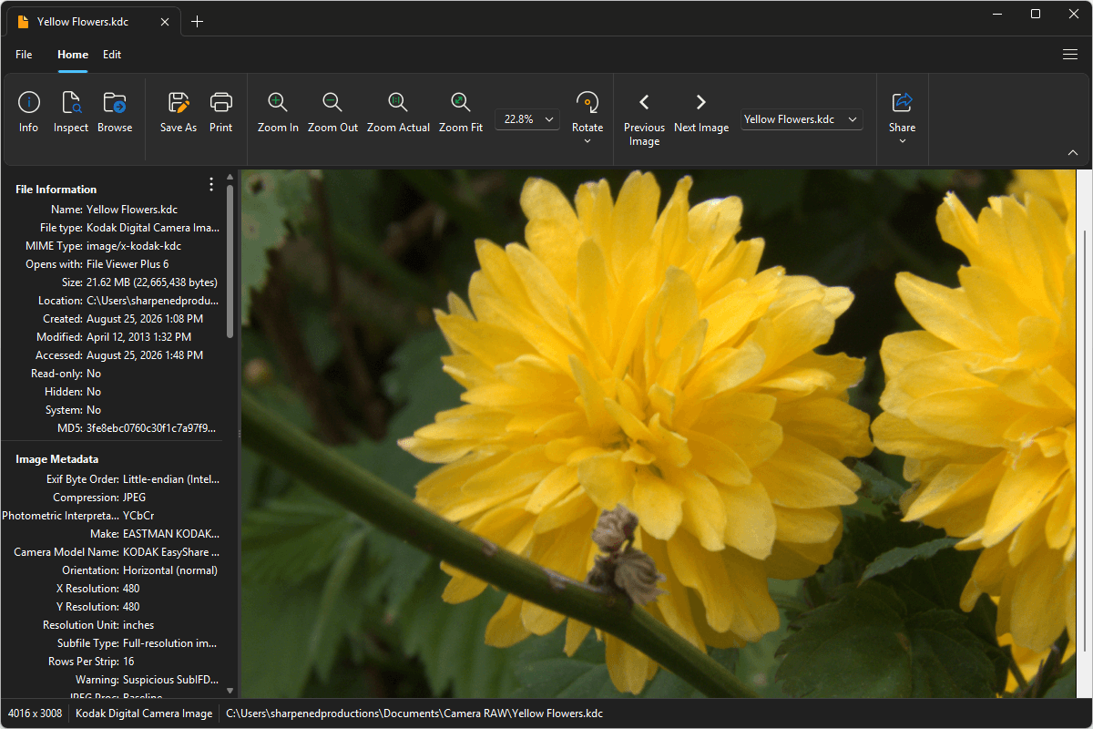 KDC file open in File Viewer Plus 6