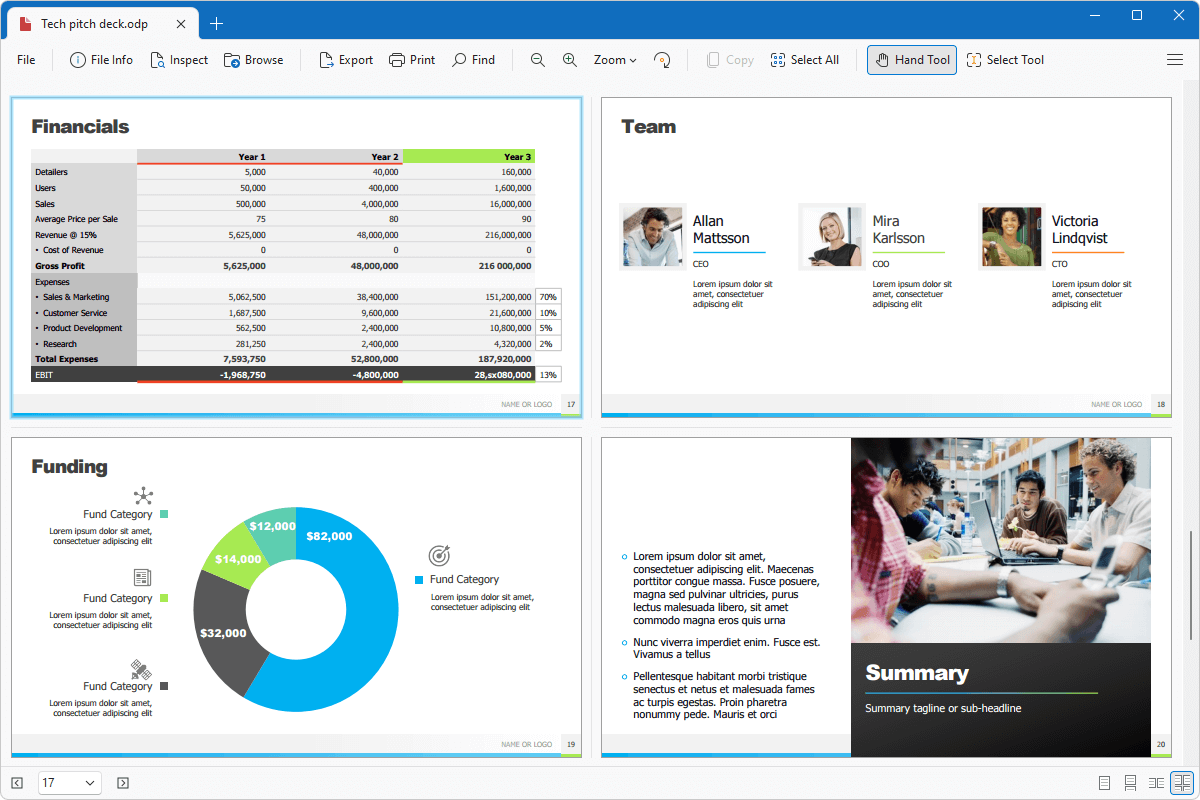 ODP file open in File Viewer Plus 5