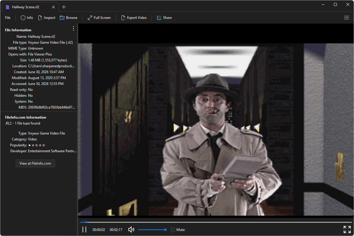 RL2 file open in File Viewer Plus 6