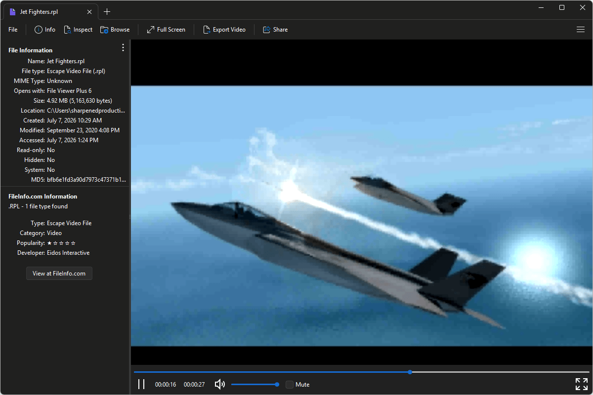 RPL file open in File Viewer Plus 6