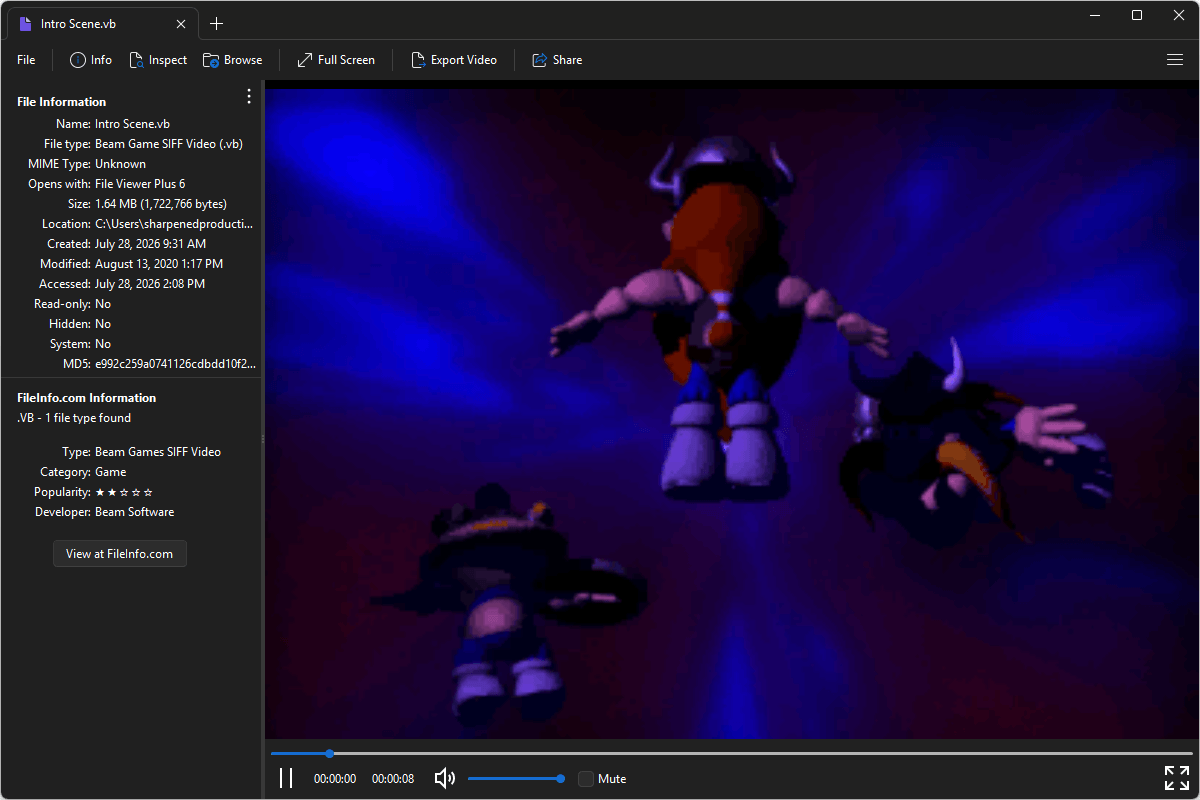 VB file open in File Viewer Plus 6
