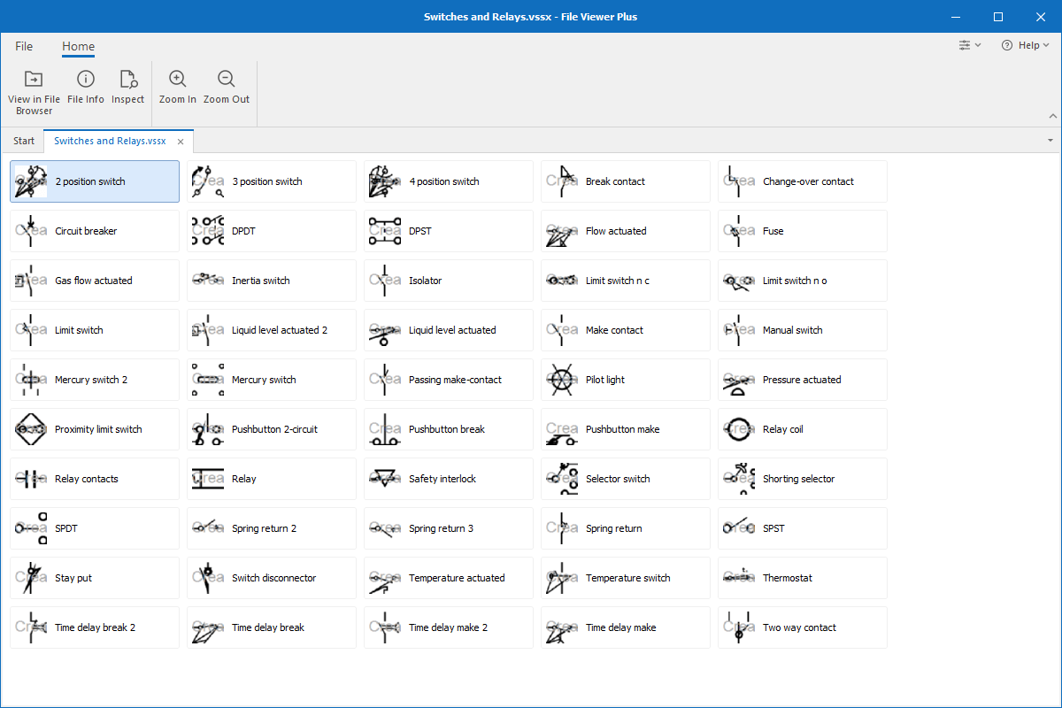 VSSX file open in File Viewer Plus 4