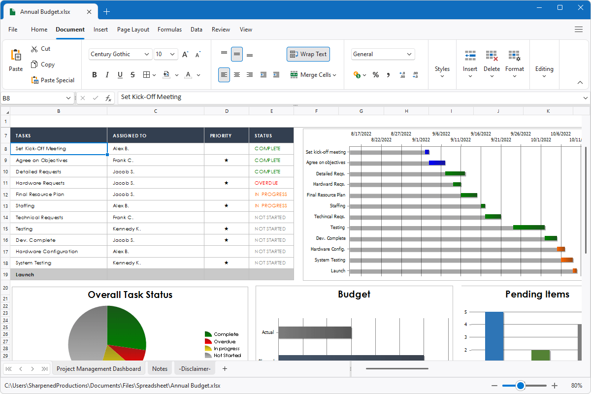 XLSX file open in File Viewer Plus 4