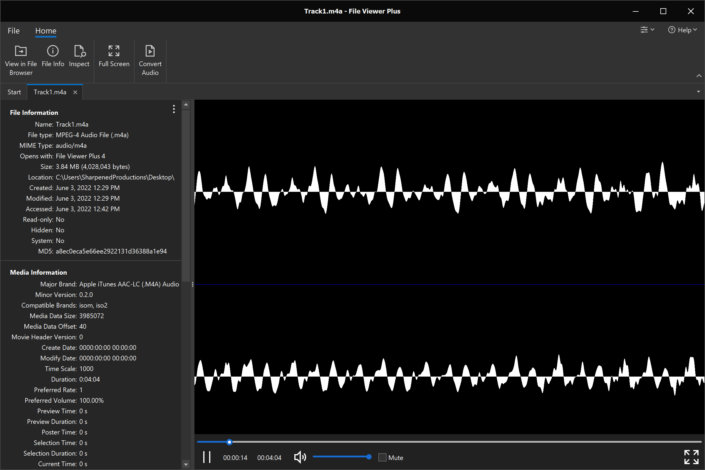 open m4a in audacity