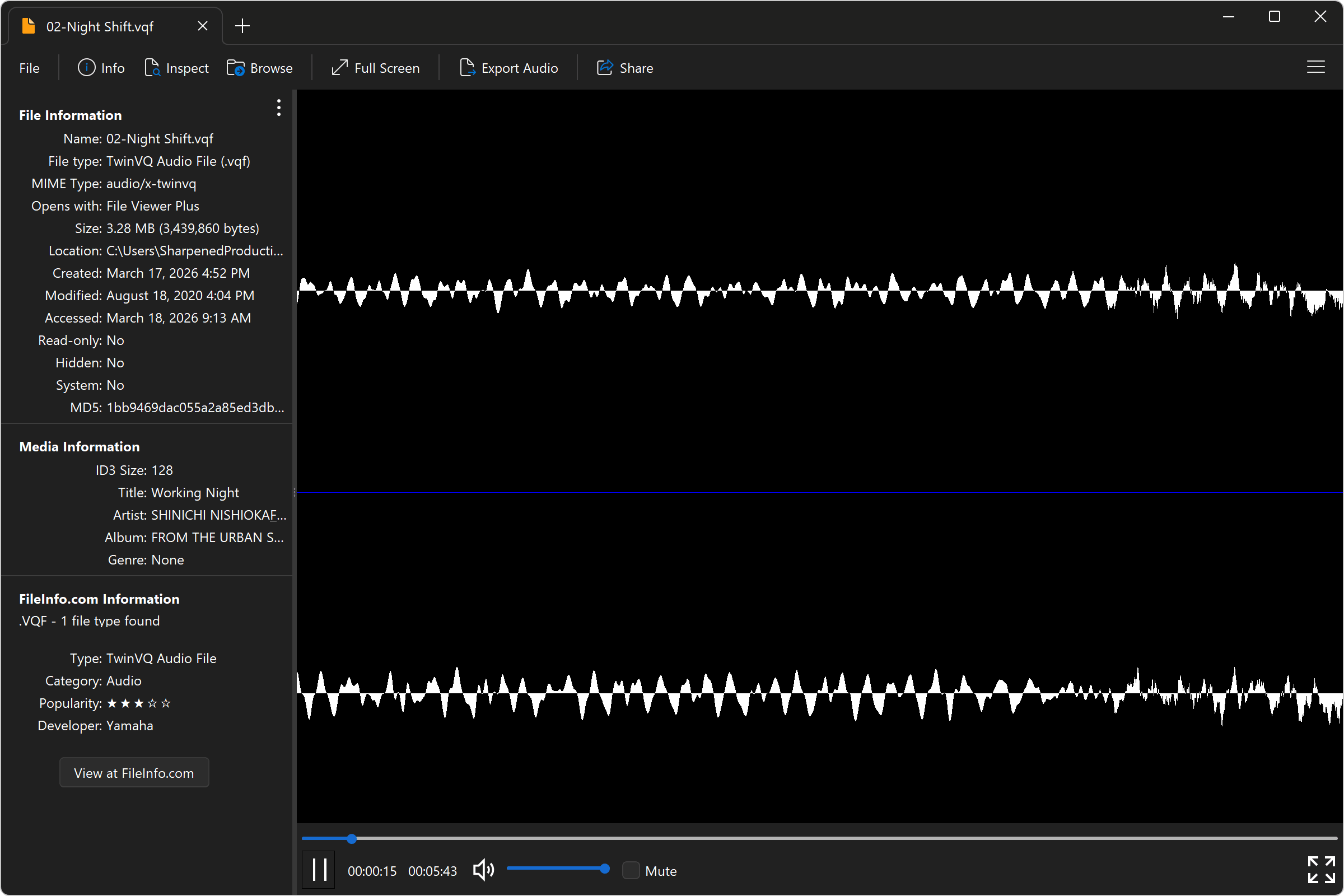 Open .VQF Files with File Viewer Plus