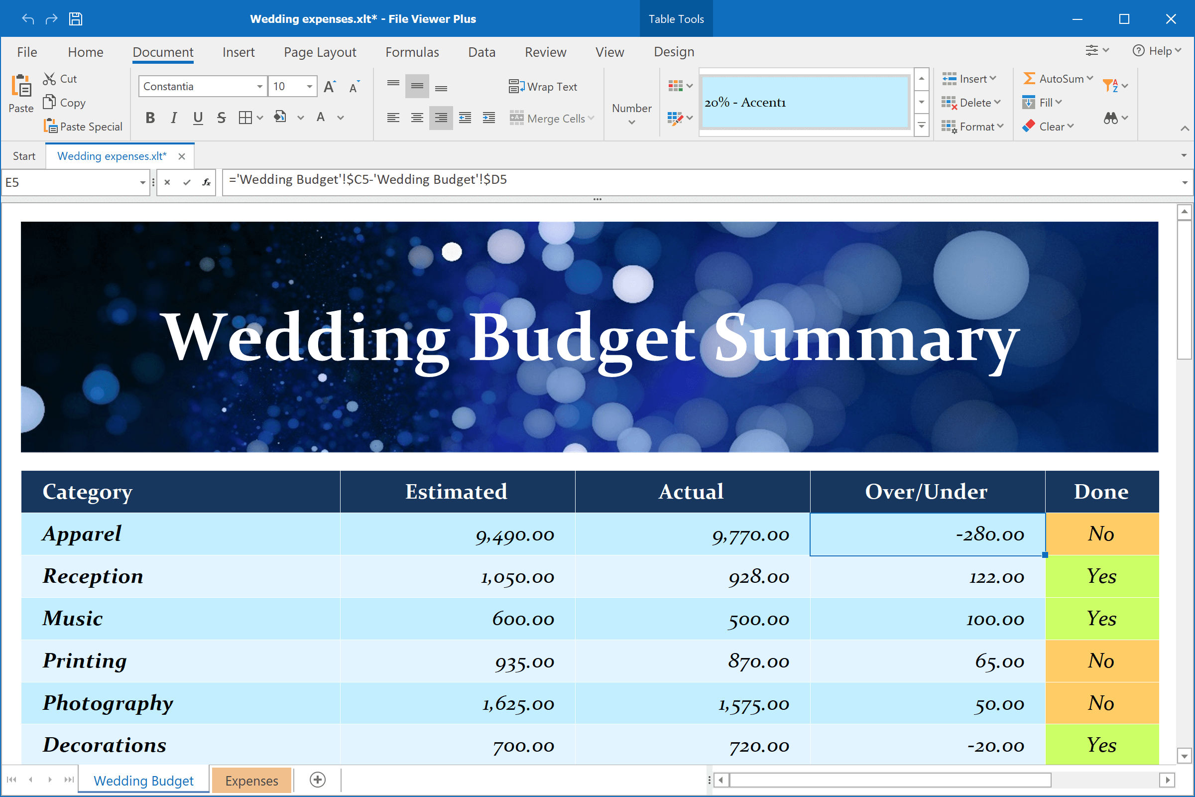 Open .XLT Files with File Viewer Plus