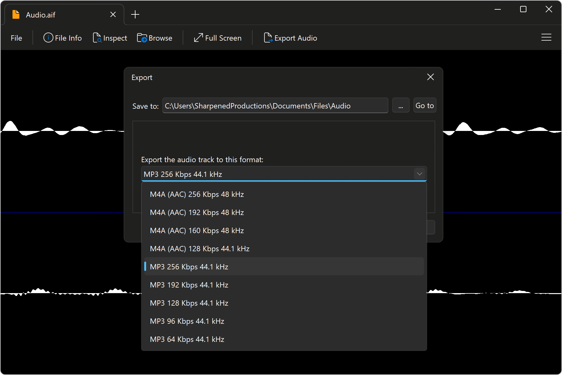 Audio Conversion Options