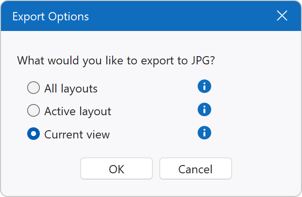 CAD Export Options