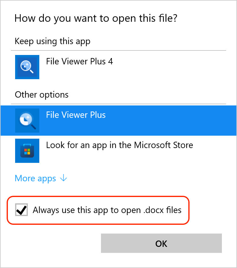 choose default app