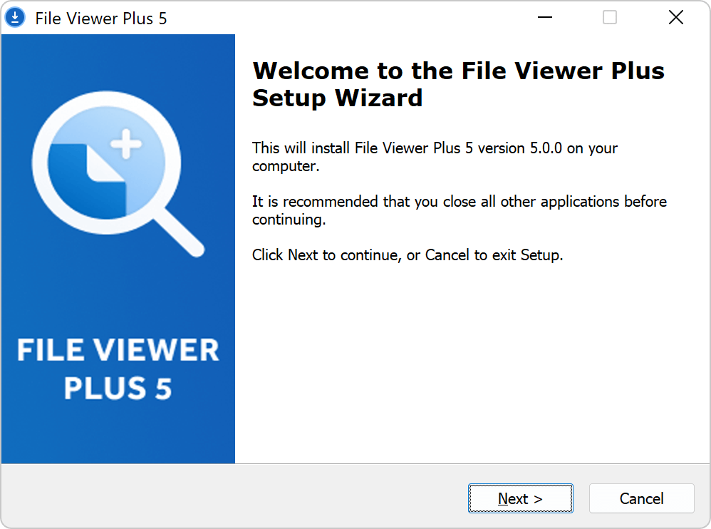 File Viewer Plus Installer Window