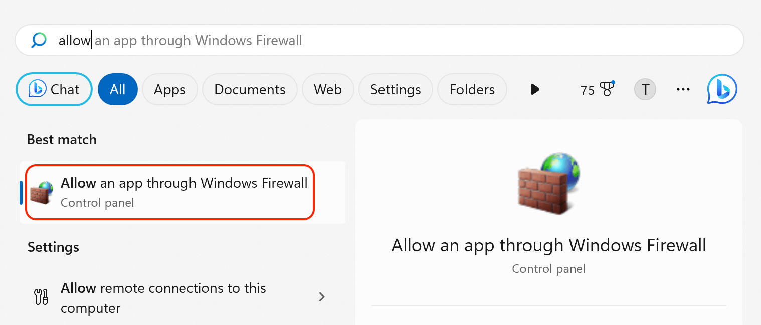 Open Windows Firewall